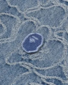 Bape One Point Line Camo Jacquard Denim Ls Shirt, view 3