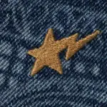 Bape Paisley Pattern Denim Flared Pants, view 3