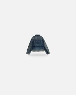 Bape Paisley Pattern Denim Trucker Jacket - Camo