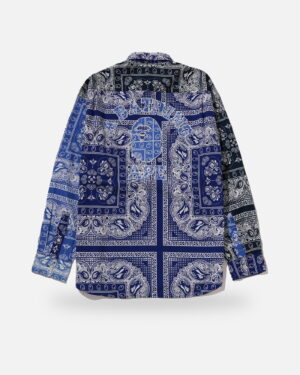 Bape Paisley Pattern Ls Shirt - Camo