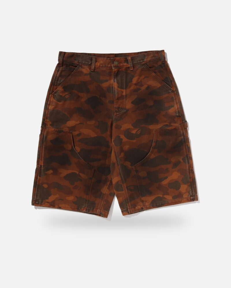Bape Solid 1st Camo Garment Dyed Relaxed Fit Work Shorts, front view