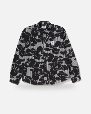 Bape Solid Camo One Point Relaxed Fit Ls Shirts, front view