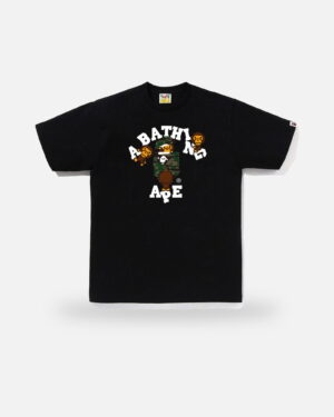 Bape Tiger Camo College Milo Tee, front view