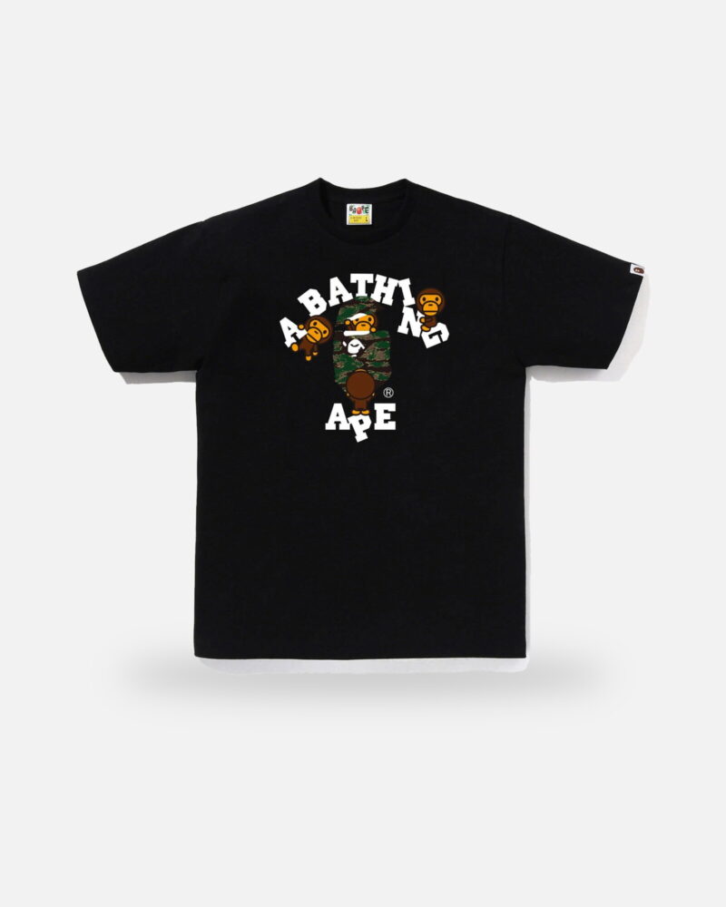 Bape Tiger Camo College Milo Tee, front view