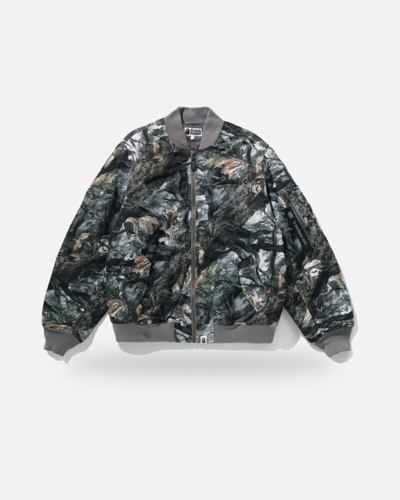 Bape Tree Edge Camo Bomber Jacket, front view