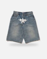 Bape Twin STA Knee Length Selvedge Denim Shorts - Camo
