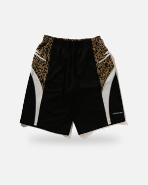 Bape Wild Leopard Pattern Knee Length Oversized Fit Track Shorts - Camo