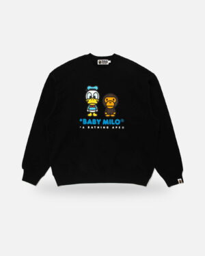 Bape X Disney Donald Duck Baby Milo Relaxed Fit Crewneck, front view