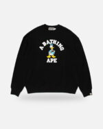 Bape X Disney Donald Duck College Relaxed Fit Crewneck - Camo