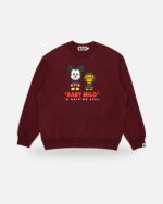 Bape X Disney Mickey Mouse Baby Milo Relaxed Fit Crewneck - Camo