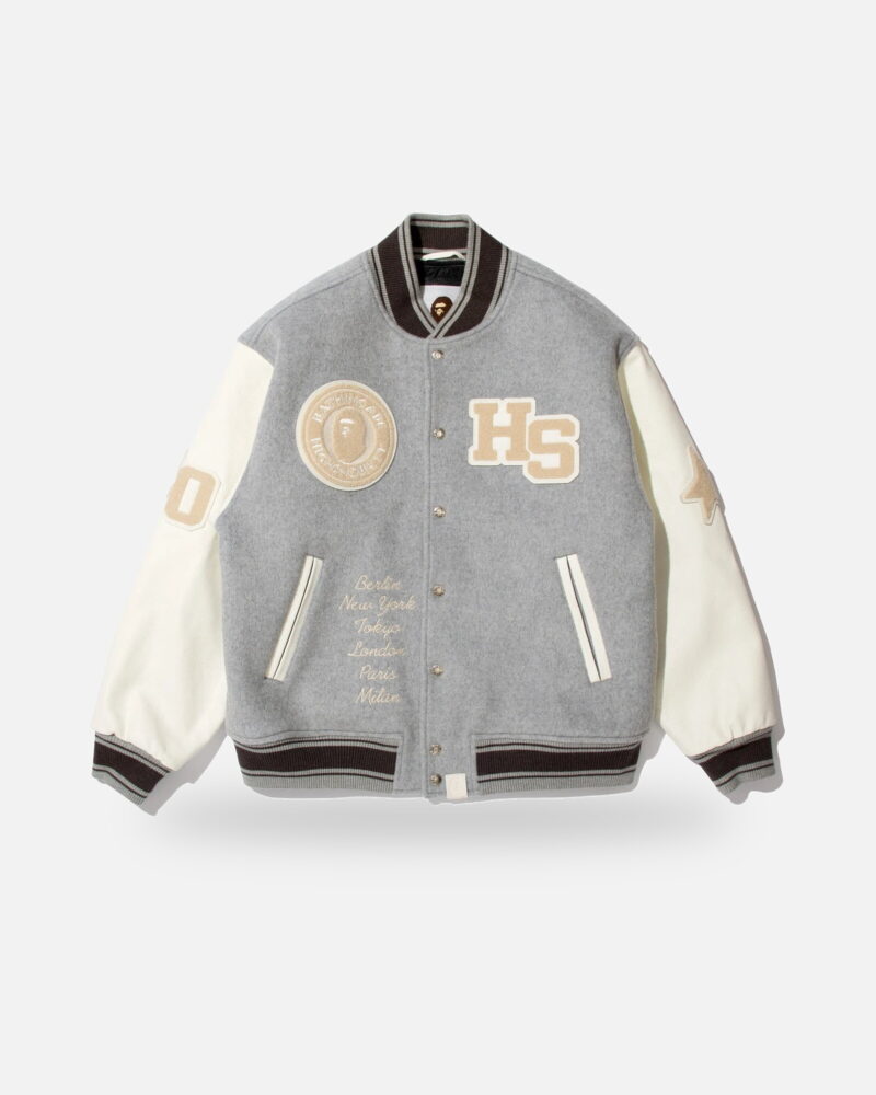 Bape X Highsnobiety Multi Logo Varsity Jacket - Multicolour