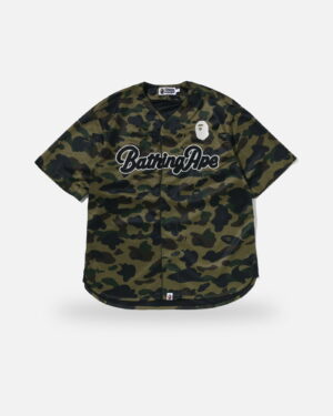 Bape 1st Camo Baseball Shirt, front view