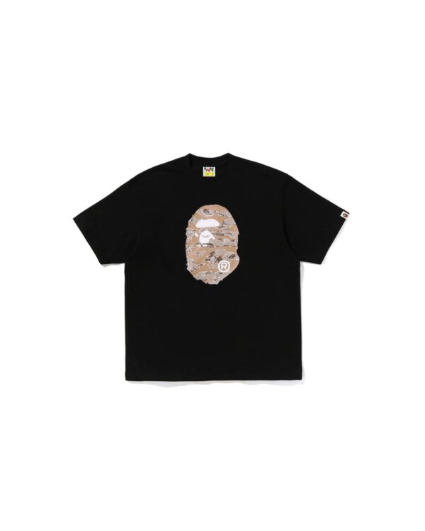Bape camo tee with the ape head graphic printed on the chest